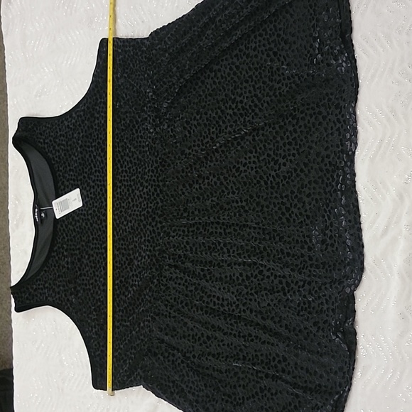 NWT 5X Torrid Peplum Leopard Burnout Velvet Sleeveless Blouse - Picture 8 of 9